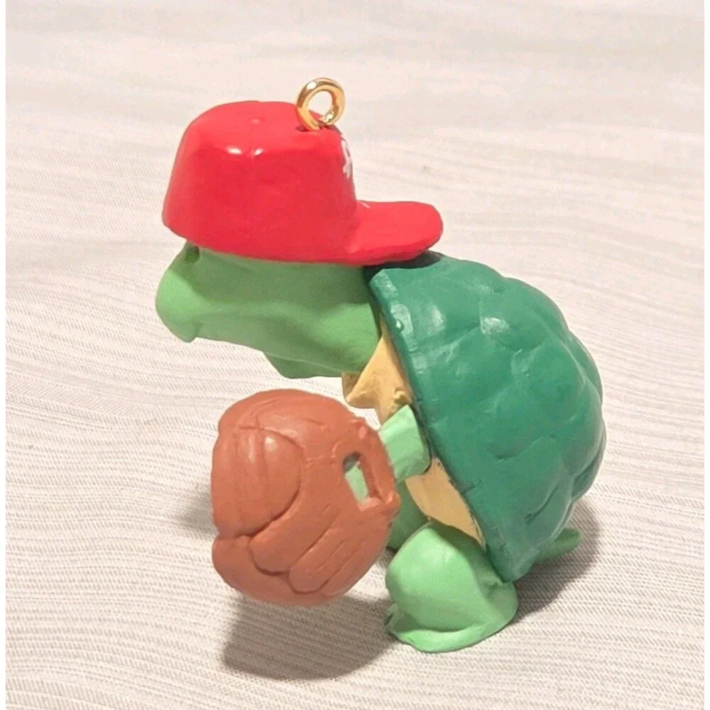 Vintage Hallmark Keepsake Ornament All Star 1991 Baseball Turtle No Box QX5329